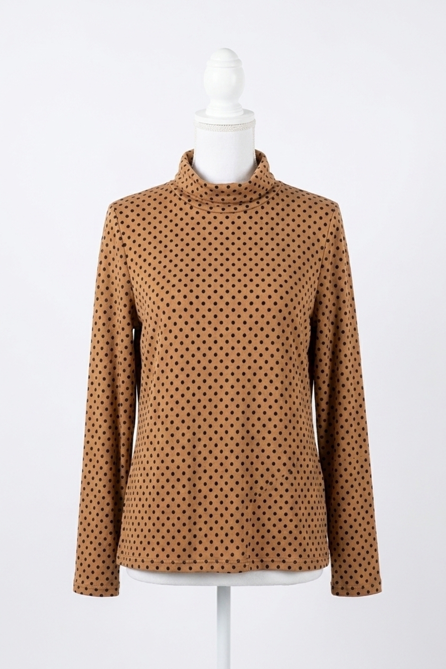 NEW AND THE WHY wish i was a star turtle neck top in brown